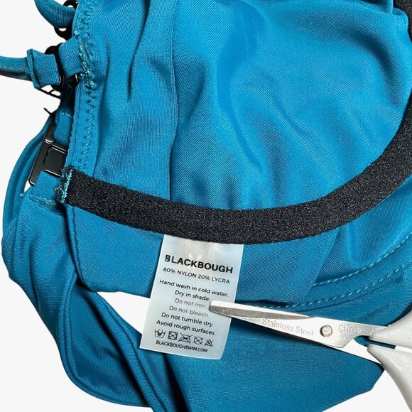 NWT Blackbough Juliette Teal Bikini Top Size Medium M Adjustable Straps Wired - Picture 5 of 6